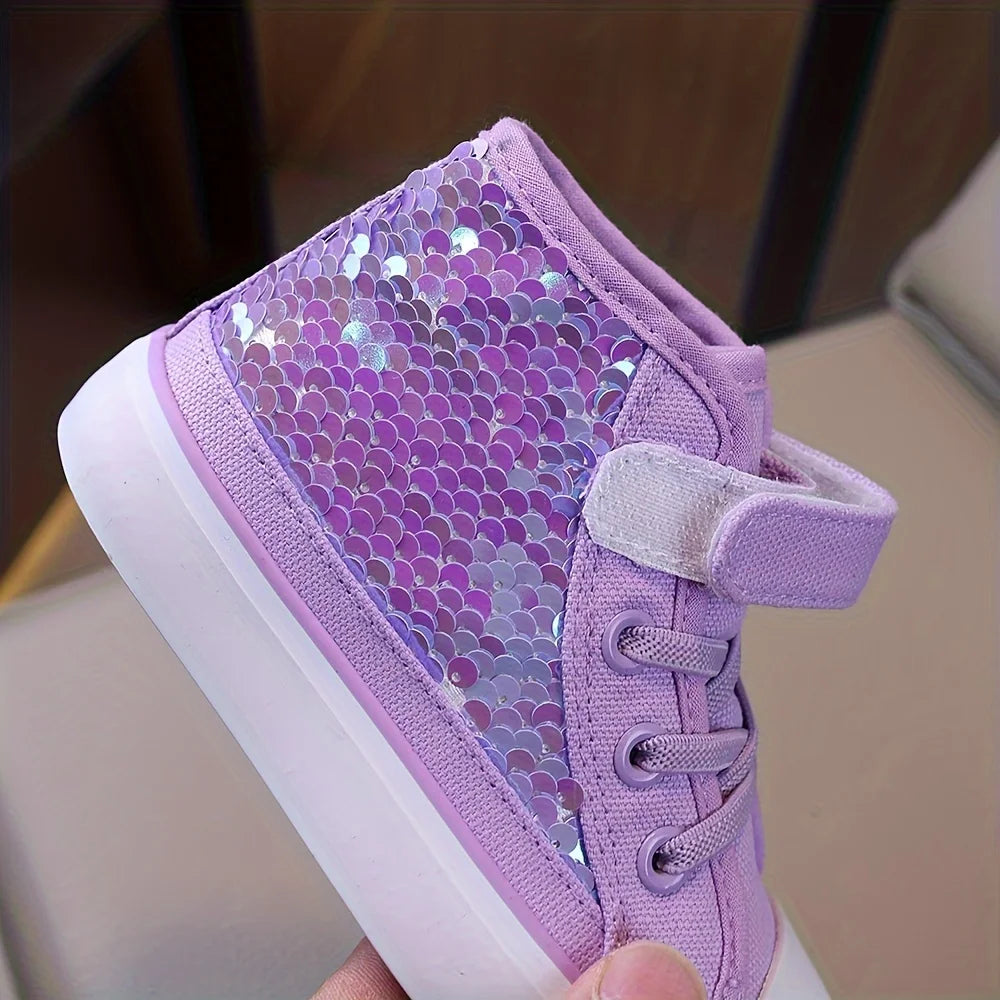 Holographic Scale Mid-Top Canvas Shoes