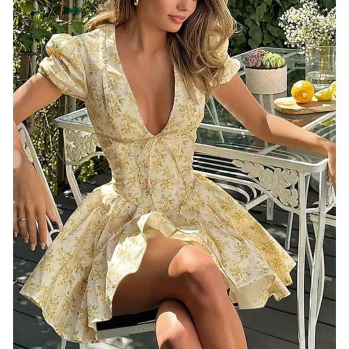 Lace-Up Summer Dress