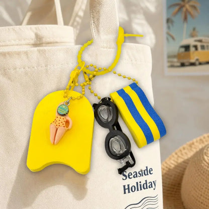 Cartoon Swimming Keychain Summer Pool