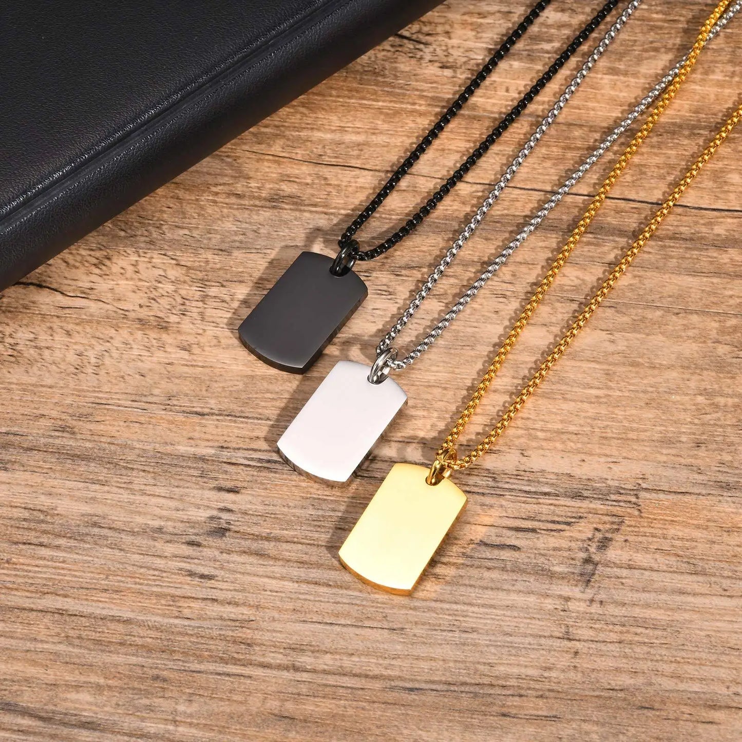 Metal Geometric Stainless Dogtags Pendant Party