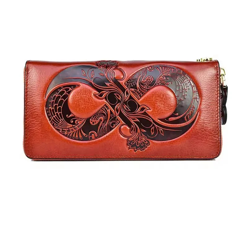 Floral Leather Wallet