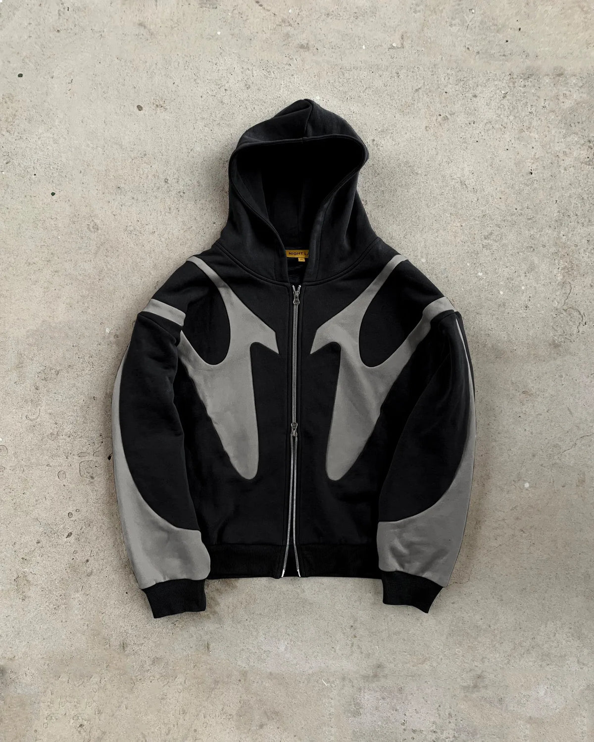 Geometric Patchwork Zip Hoodie