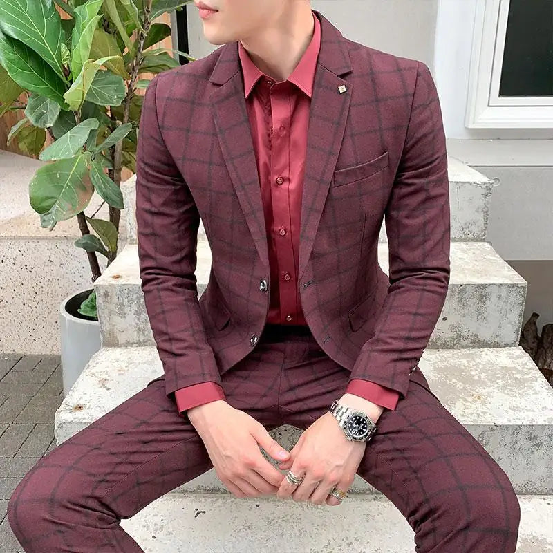 Slim Fit Business High Suit