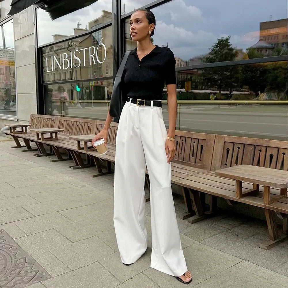 High Waist Wide Pants