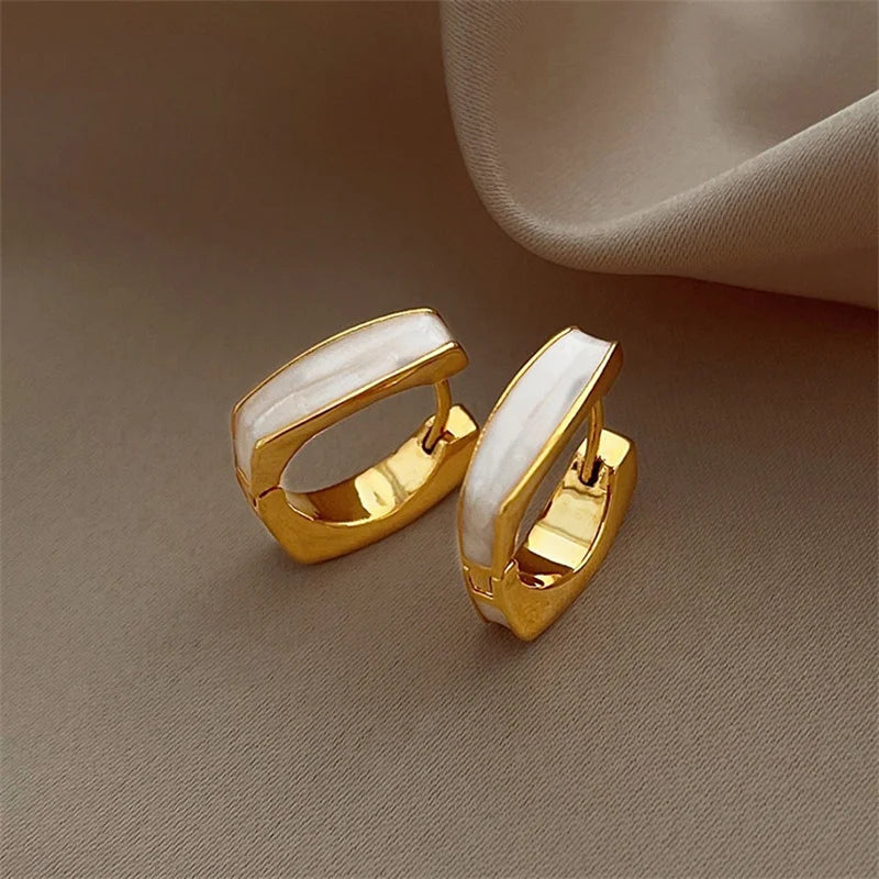 Light Luxury Rhinestone Hoops