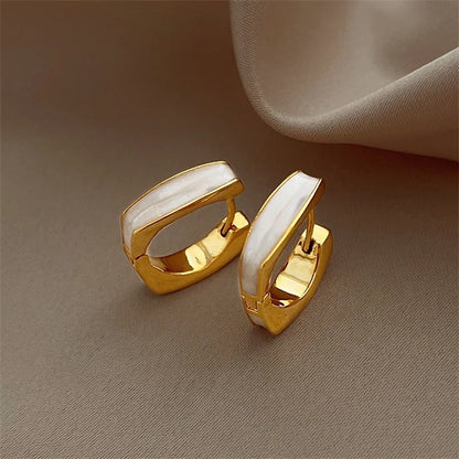 Light Luxury Rhinestone Hoops