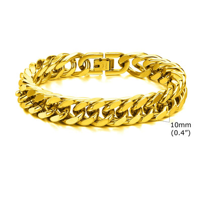 Double Curb Chain Bracelet