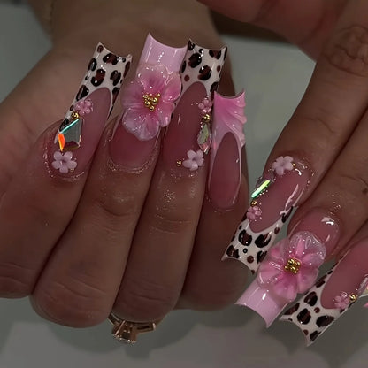 Leopard Cherry Press-On Nails