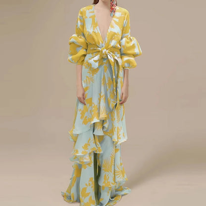 Retro Ruffle Party Dress