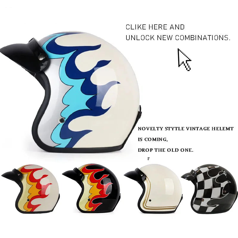 Retro Cruiser 3/4 Half Helmet