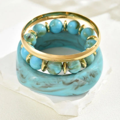 Chunky Resin Bangles Set
