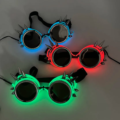 LED Steampunk Party Glasses