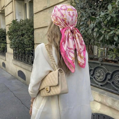 Silk Shawl Square Print Scarf
