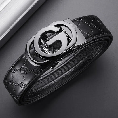 Cowskin Business Belt Automatic Buckle