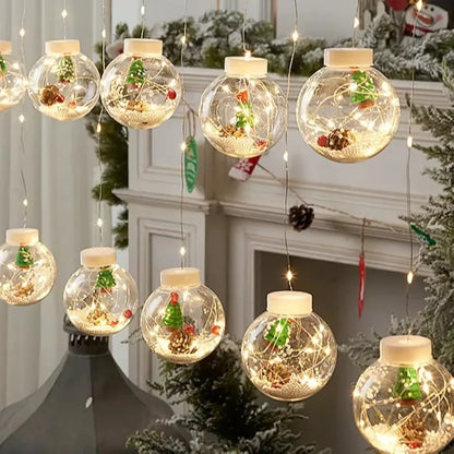 LED Santa Curtain Lights