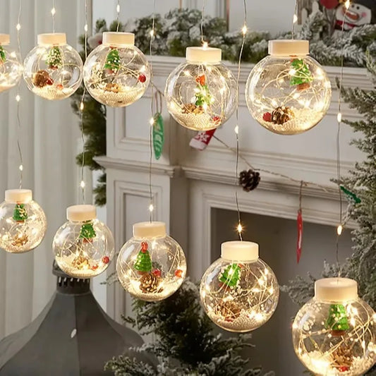 LED Santa Curtain Lights