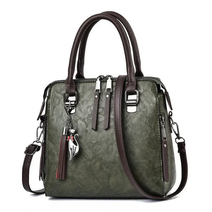 Leather Tote Shoulder Bag