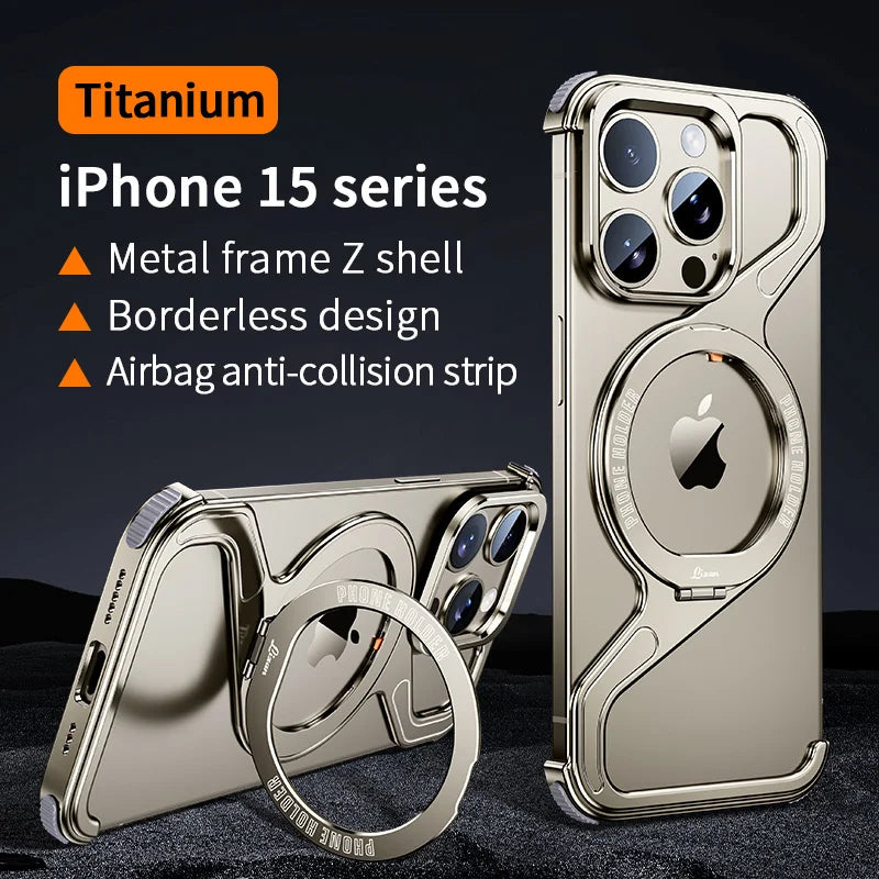 Metal Magnetic Case for iPhone 17 Pro Max | 17 Pro | 16 Pro Max | 16 Pro | 15 Pro Max | 15 Pro