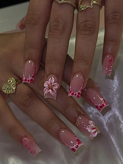 Square Color Press-On Nails