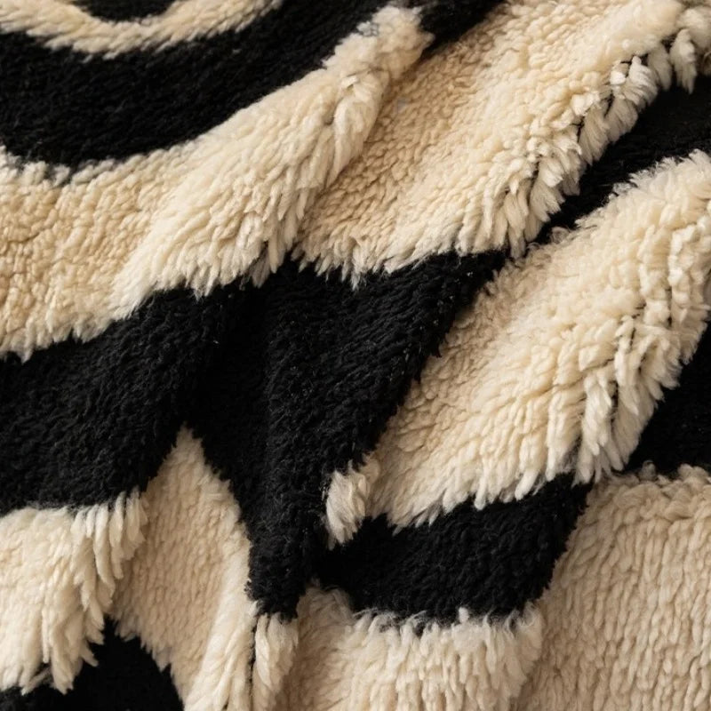 Zebra Fleece Sofa Cover