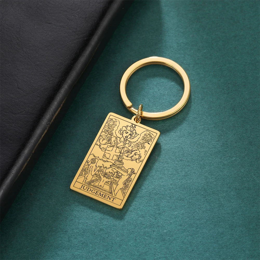 Tarot Key Chain Arcana Pendant