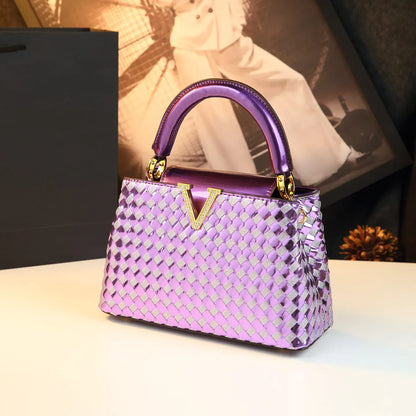 Woven Leather Commuter Bag