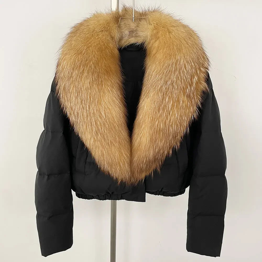 Fur Collar Duck Down Puffer Jacket