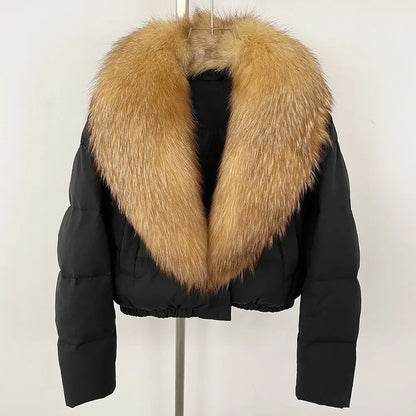 Fur Collar Duck Down Puffer Jacket