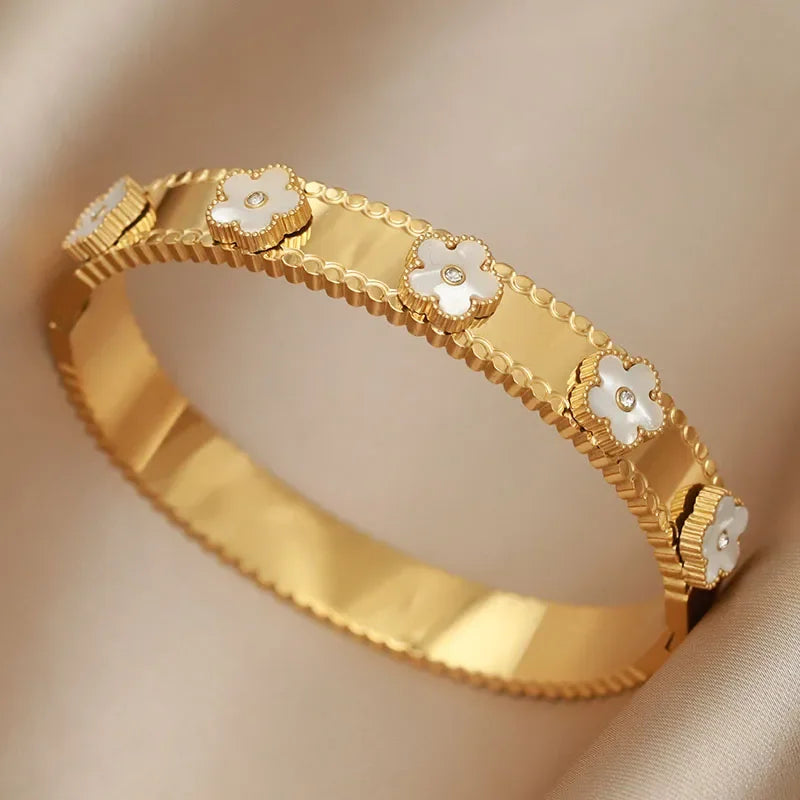 Gold Letter Cuff Bracelet