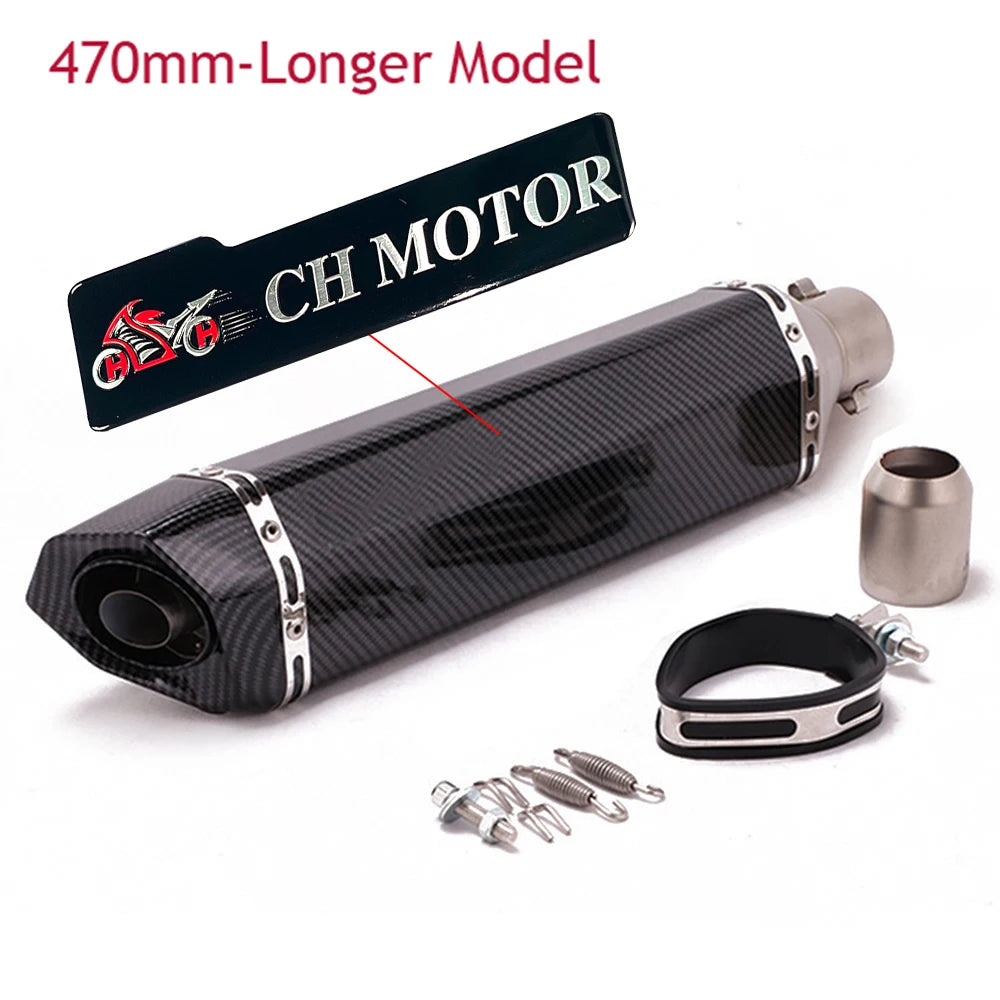 Universal 51mm Escape Moto Exhaust Muffler Tube