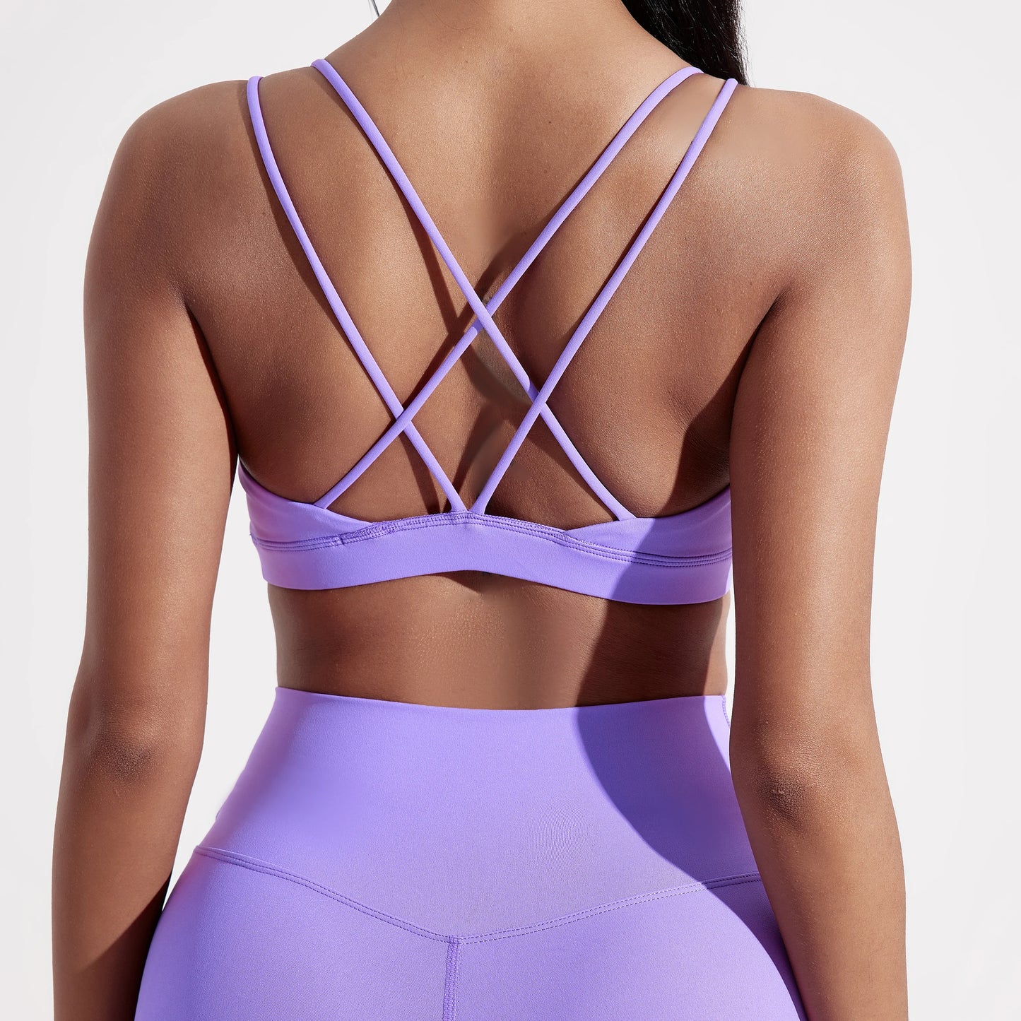 Cross-Front Padded Sports Bra