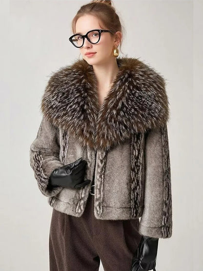 Faux Mink Fur Coat