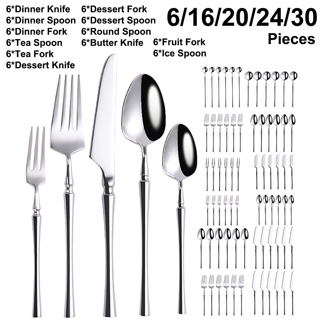 Metal Solid Color Spoon Set