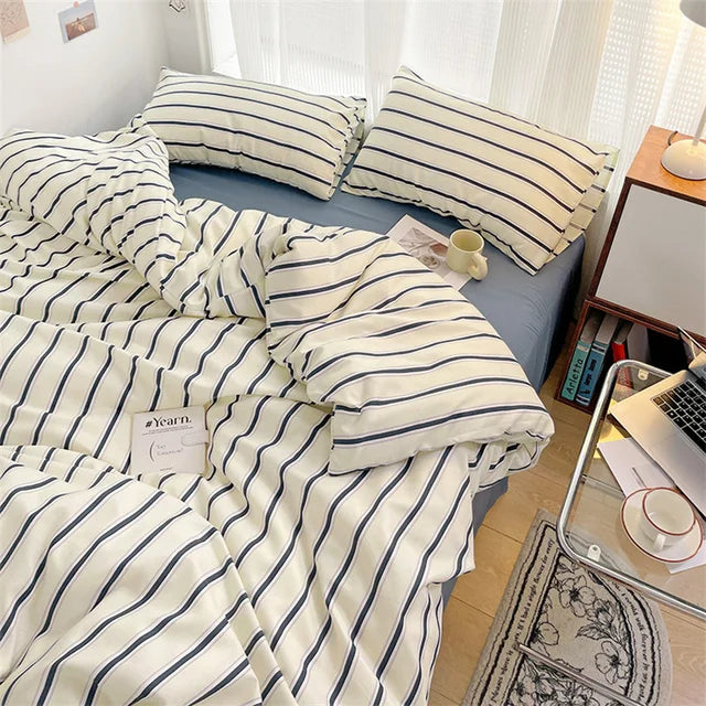 Cotton Striped Bedding Set