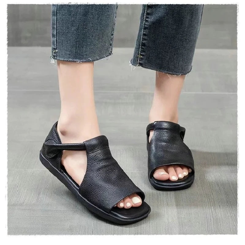 Basic Artificial Leather Sandals