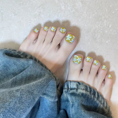 Acrylic Toe Press-On Nail Set