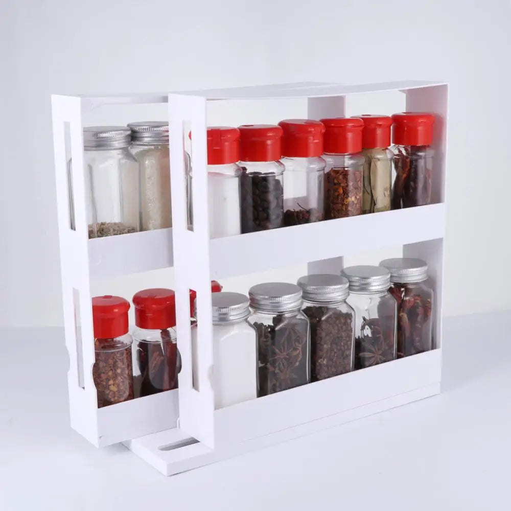 Multifunction Rotating Jar Storage Rack