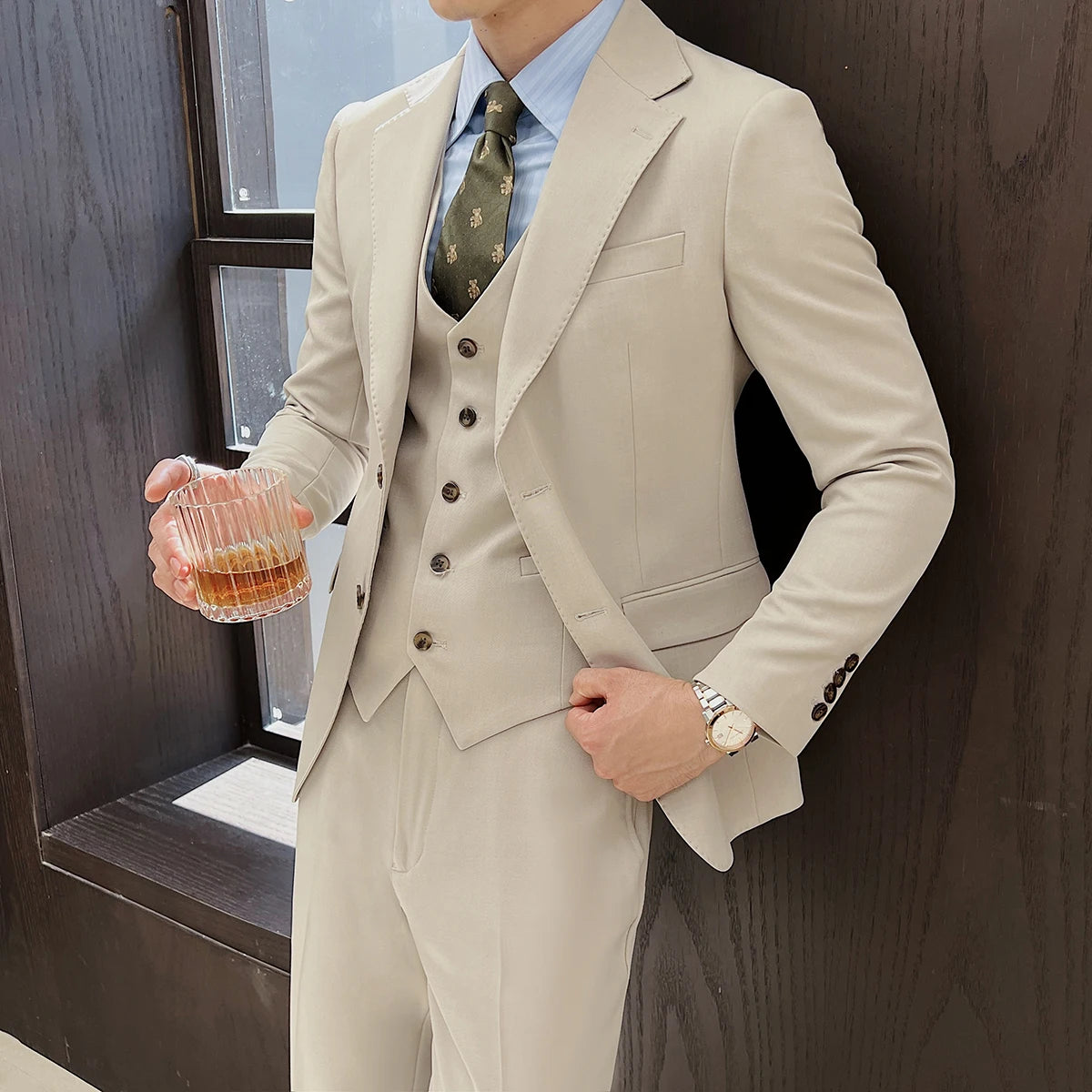 Jacket Vest Pants Ltalian Suit