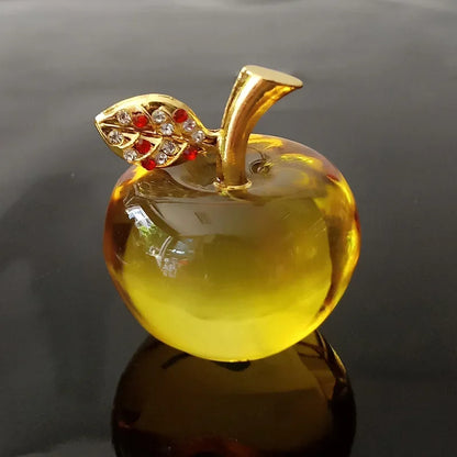Transparent Crystal Apple Decor
