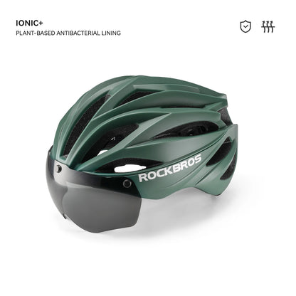 Magnetic Goggle Integrated Road Bike Helmet