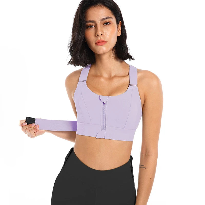 Adjustable High-Support Sports Bra