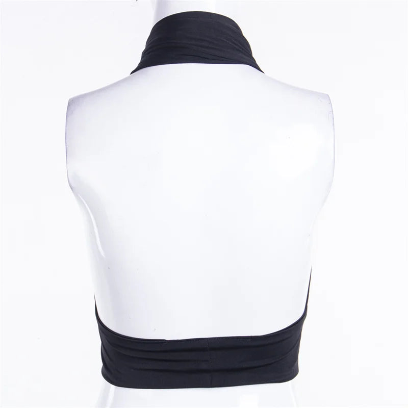 Sleeveless Wrap Crop Top