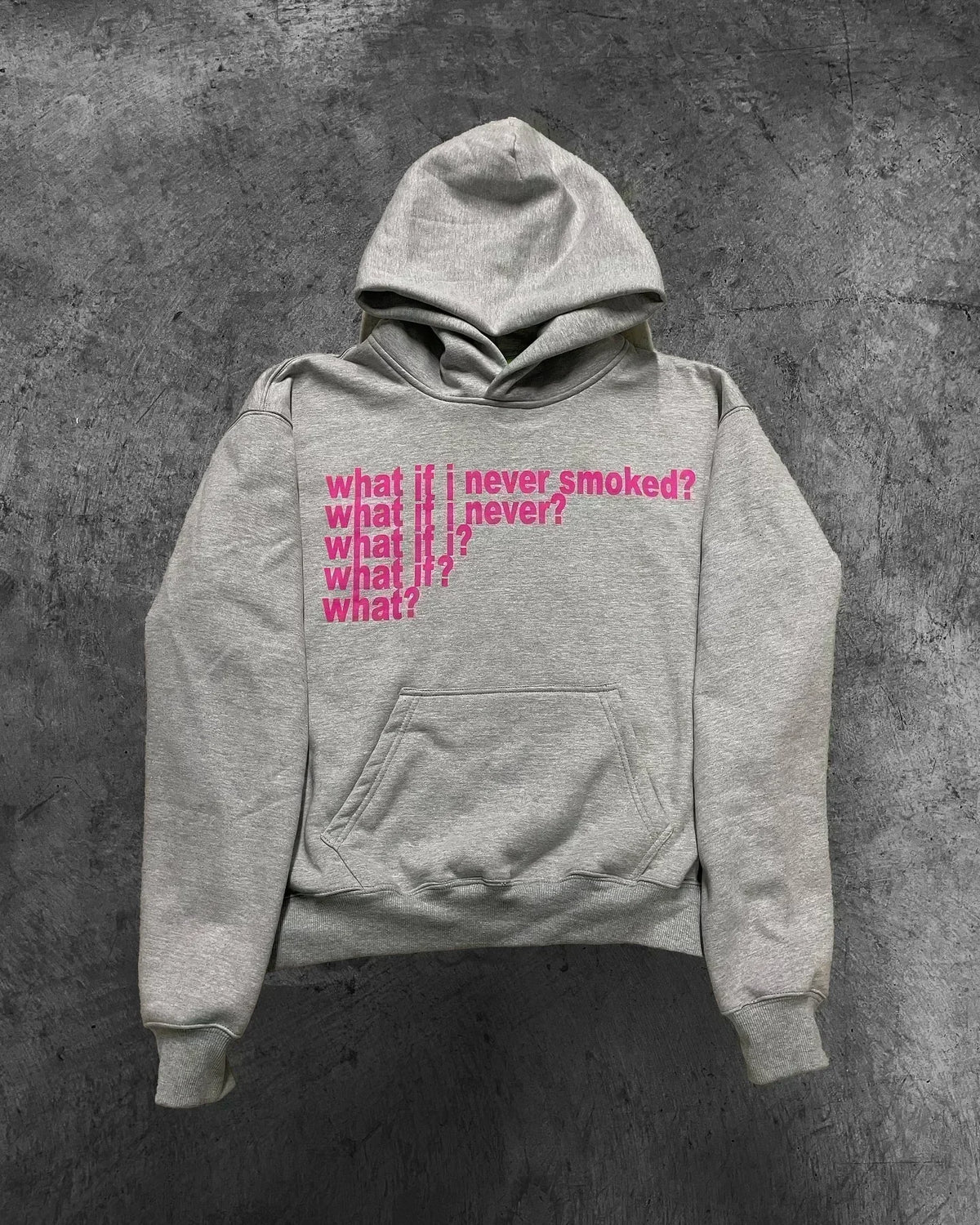 Pink Print Oversized Hoodie