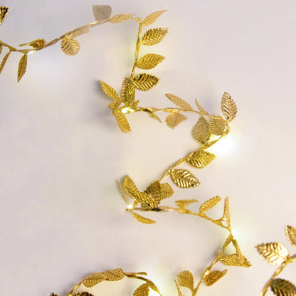 Golden Leaves Xmas Lights