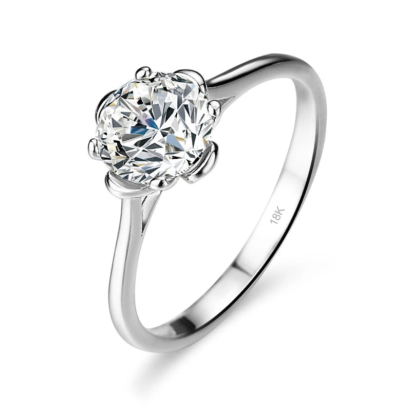 Platinum Moissanite Engagement Ring