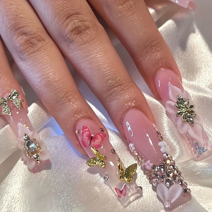 Leopard Cherry Press-On Nails