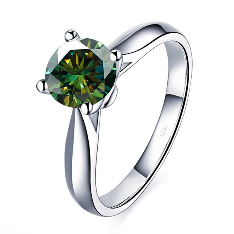 Round Moissanite Band Ring