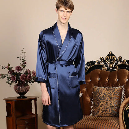 Satin Plus-Size Pajama Bathrobe