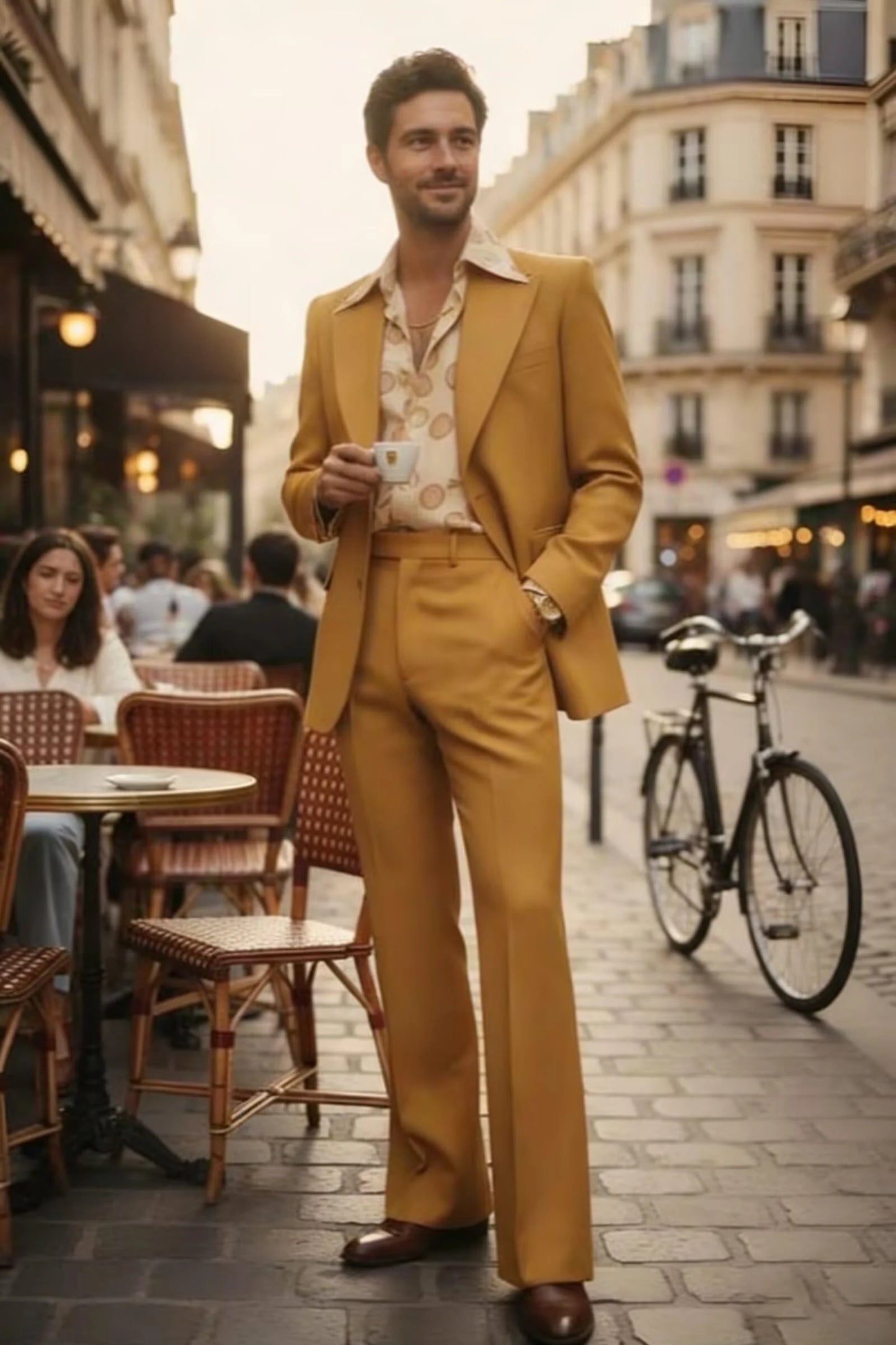 Slim Fit Peak Lapel Suit