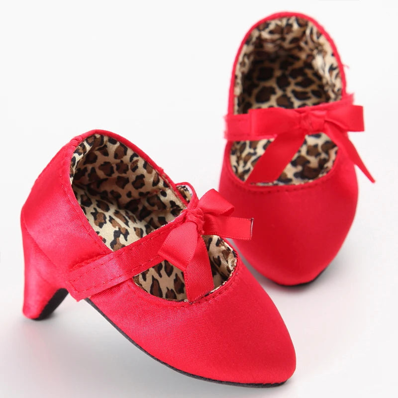 Leopard Bow Baby Dress Shoes
